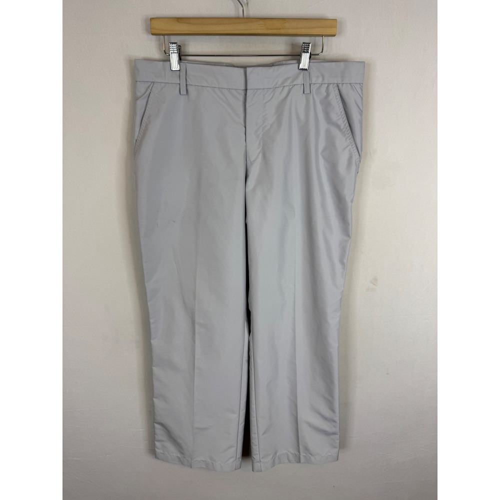 J.Lindeberg Troon Regular Micro‎ Twill Golf Pants Mens 34X30 Light Grey JL Logo